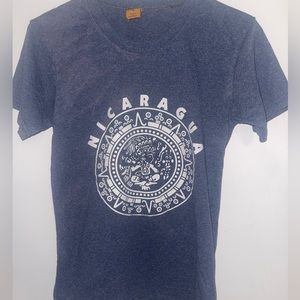1990s Vintage Nicaragua S Shirt Mayan Aztec Incan Ancient Ruins Art Managua🇳🇮